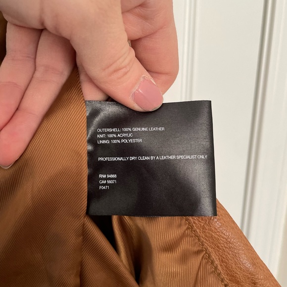 Bernardo Brown Leather Jacket - Women’s Large - Picture 5 of 7